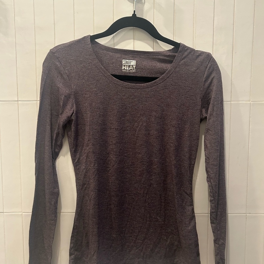 32 Degrees Women's Dark Purple Long Sleeve Tee